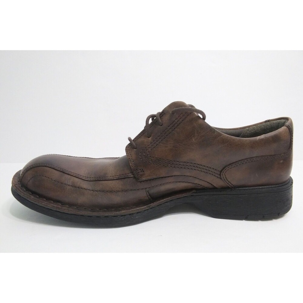 Clarks Men's Size 10.5 Booker Brown Antique Leather Distressed Oxfords Lace Up - Picture 2 of 11